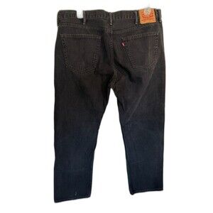 Levi's 505 Mens Jeans Waist 42 Length 32 Black Regular Straight Denim Pants Dark